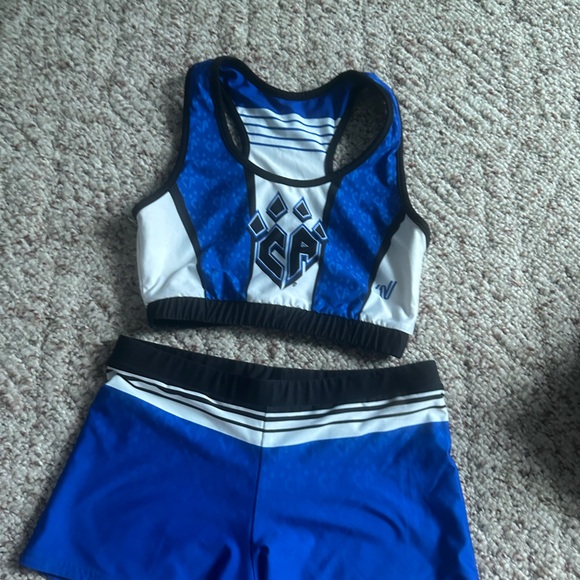new cheer Athletics practice wear reversible top adult small shorts + bra - Picture 2 of 2